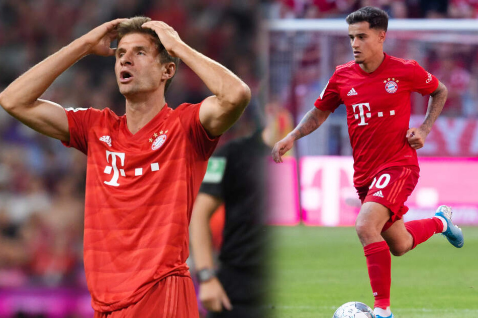 Ob Thomas Müller (l) oder Philippe Coutinho gegen RB Leipzig auflaufen wird, ist noch unklar. (Bildmontage)