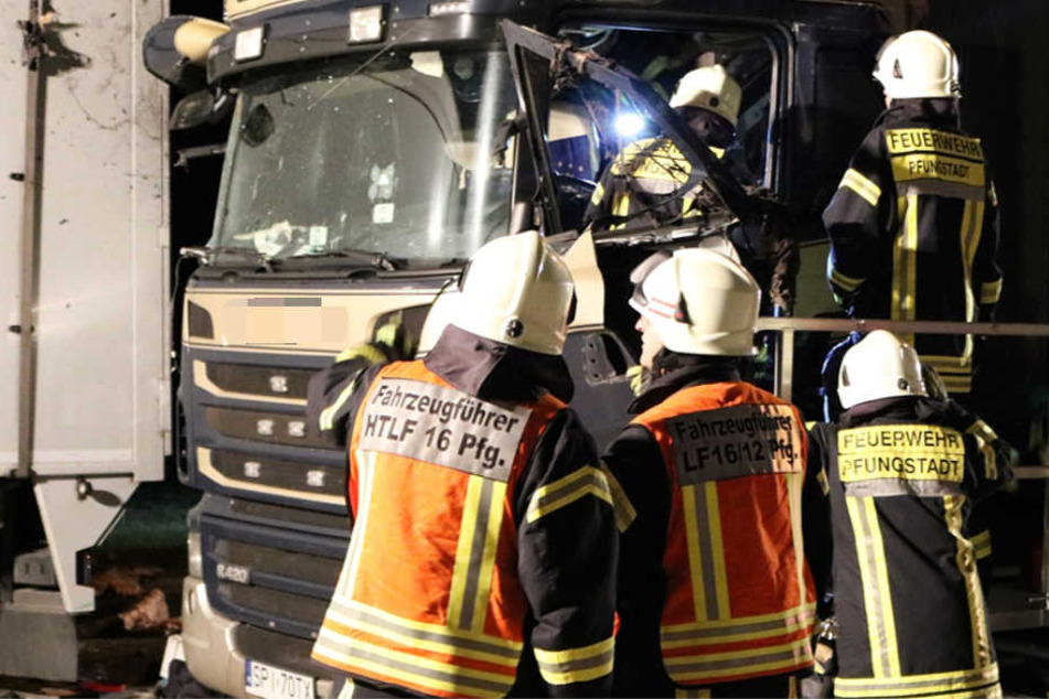 Das Führerhaus des Lkws wurde durch die Detonation komplett zerstört.