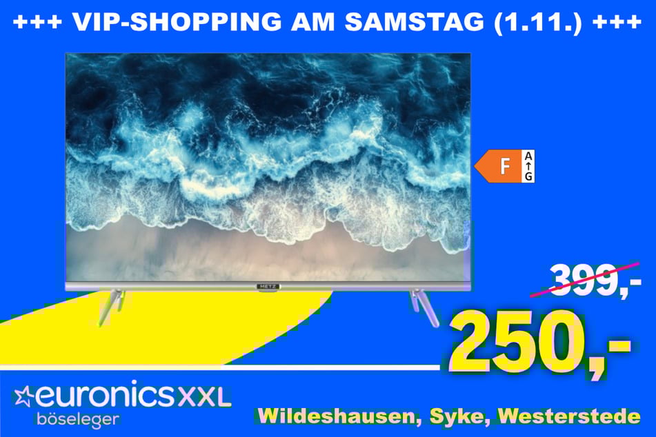 Der 40-Zoll METZ blue 40MTD7031Z LCD-TV mit LED-Technik für 250 statt 399 Euro.