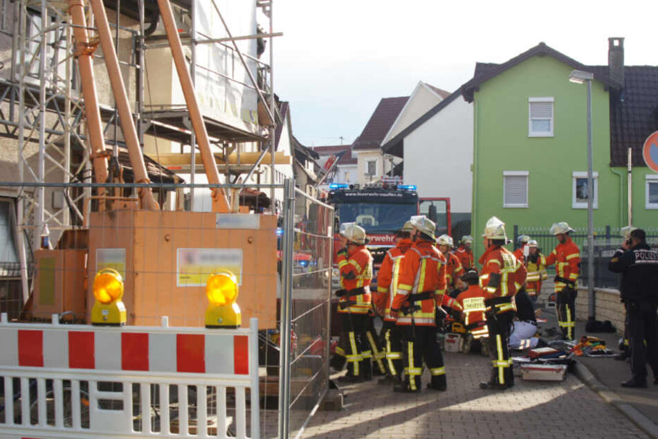 Einsatzkräfte vor Ort.