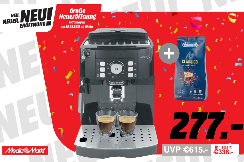 DeLonghi-Kaffeevollautomat für 277 statt 615 Euro.