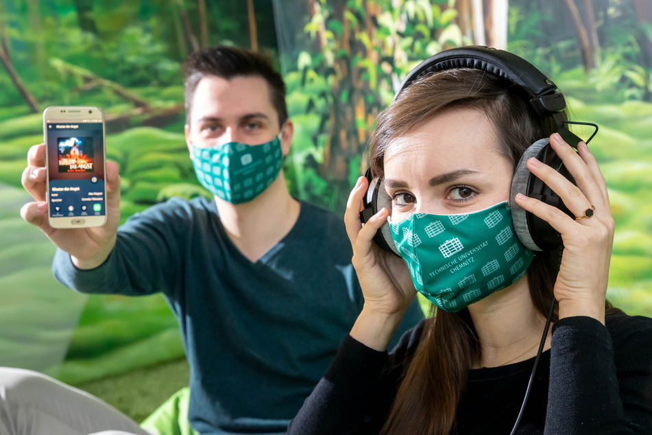 Die kreativen Köpfe hinter "Audory": Max Rose (23, Geschäftsführer und Programmierer) und Pauline Schneider (27, Produktionsleitung).