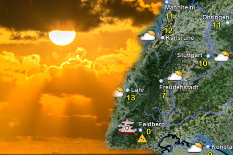 Am Mittwoch und Donnerstag wechseln sich Regen, Sonne und Wolken in Baden-Württemberg ab.