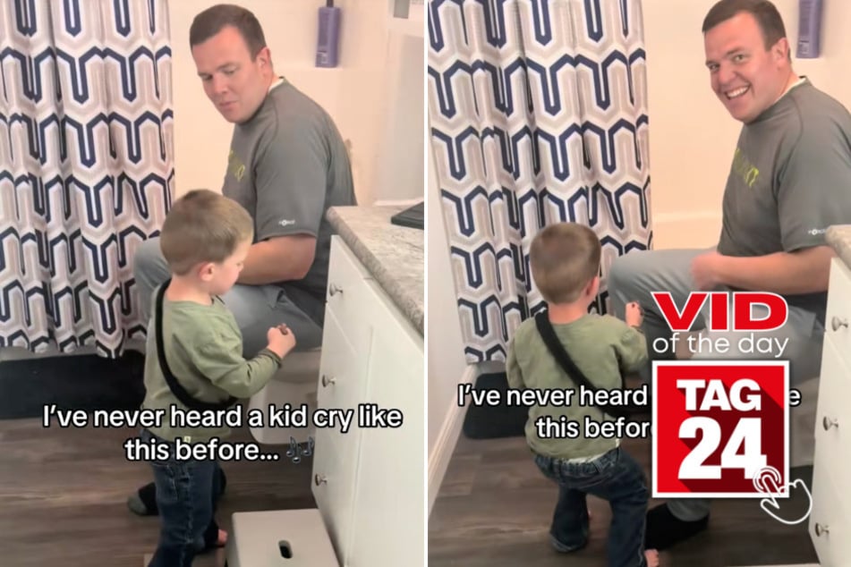 viral videos: Viral Video of the Day for April 14, 2026: Dad's poop prank leaves son in tears – but his cry steals the show