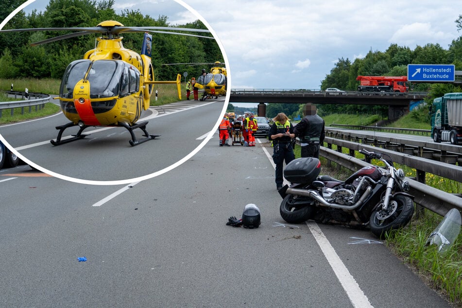 Unfall A1: Motorradunfall und Mega-Stau auf der A1: Zwei Biker schwer verletzt