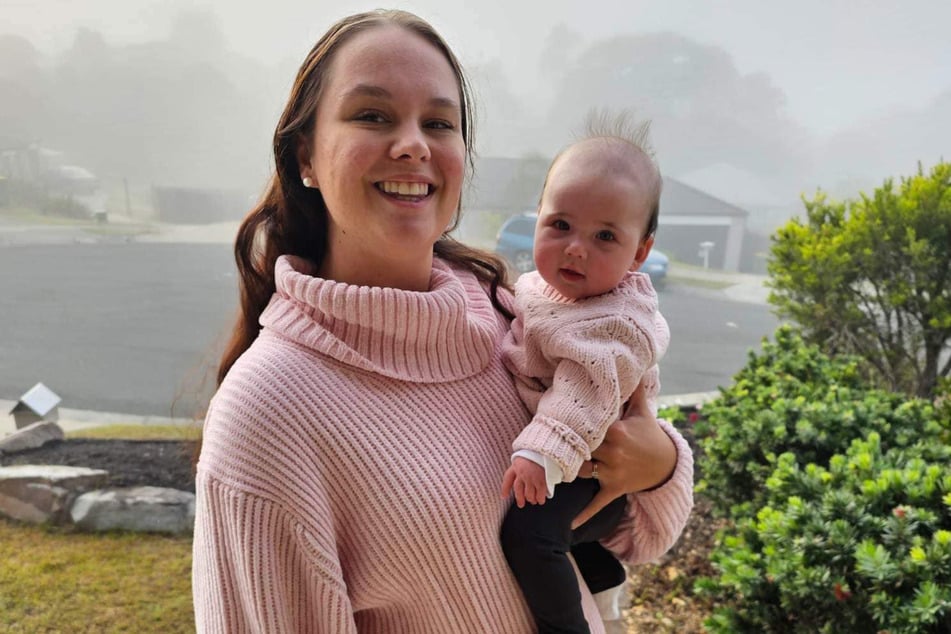 Abbe Baker with her daughter Bella when she was younger.