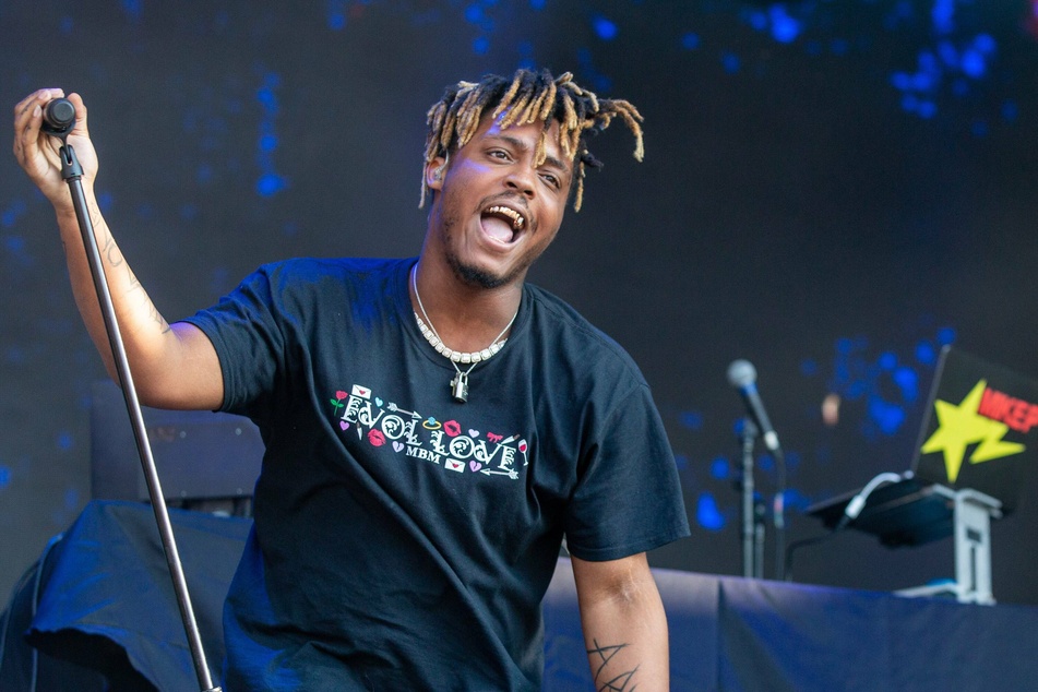 Juice WRLD during a performance at Bonnaroo Music and Arts Festival in Manchester, Tennessee on June 15, 2019.