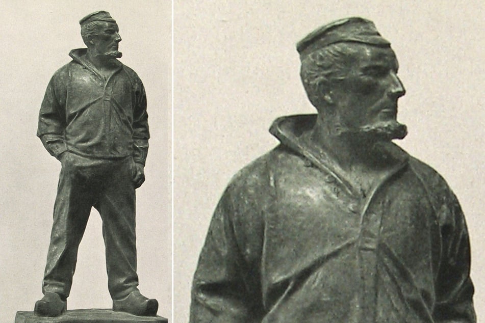 Die Bronzeskulptur des Düsseldorfer Künstlers Gregor von Bochmann dem Jüngeren war eine Leihgabe des Deutschen Schifffahrtsmuseums.