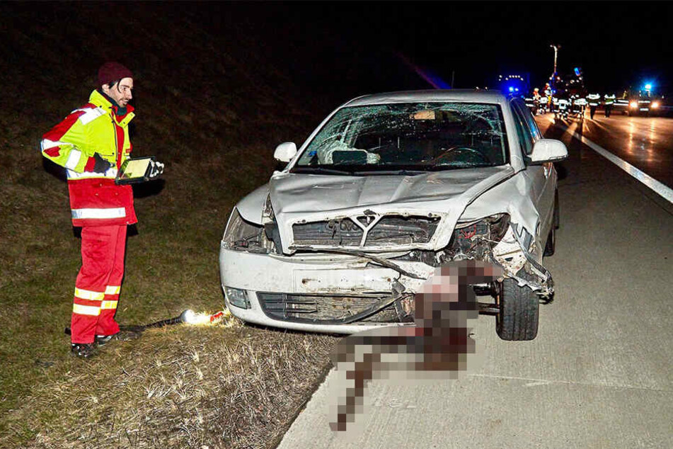 Durch den Aufprall wurde der Skoda erheblich beschädigt.