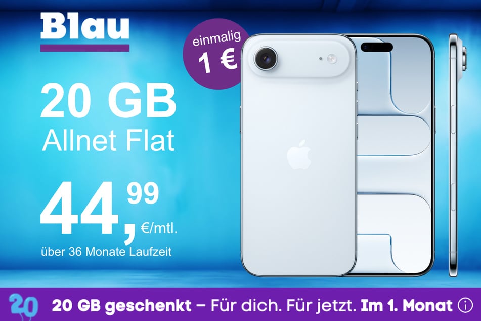 Das neue iPhone 17 Air im o2 Mobile M für einmalig 1 Euro.