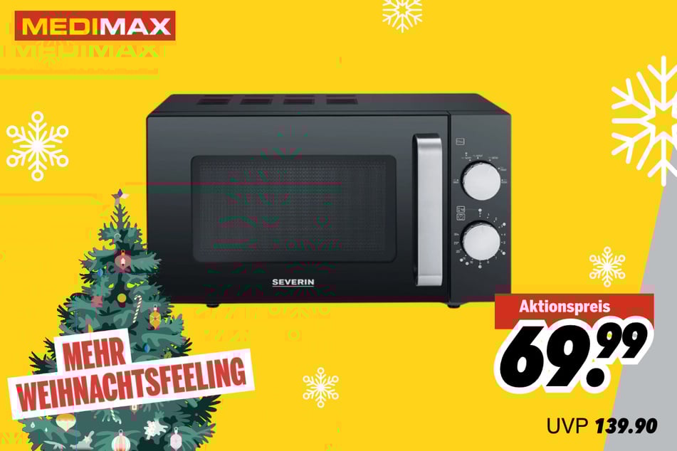 Severin-Mikrowelle für 69,99 statt 139,90 Euro.
