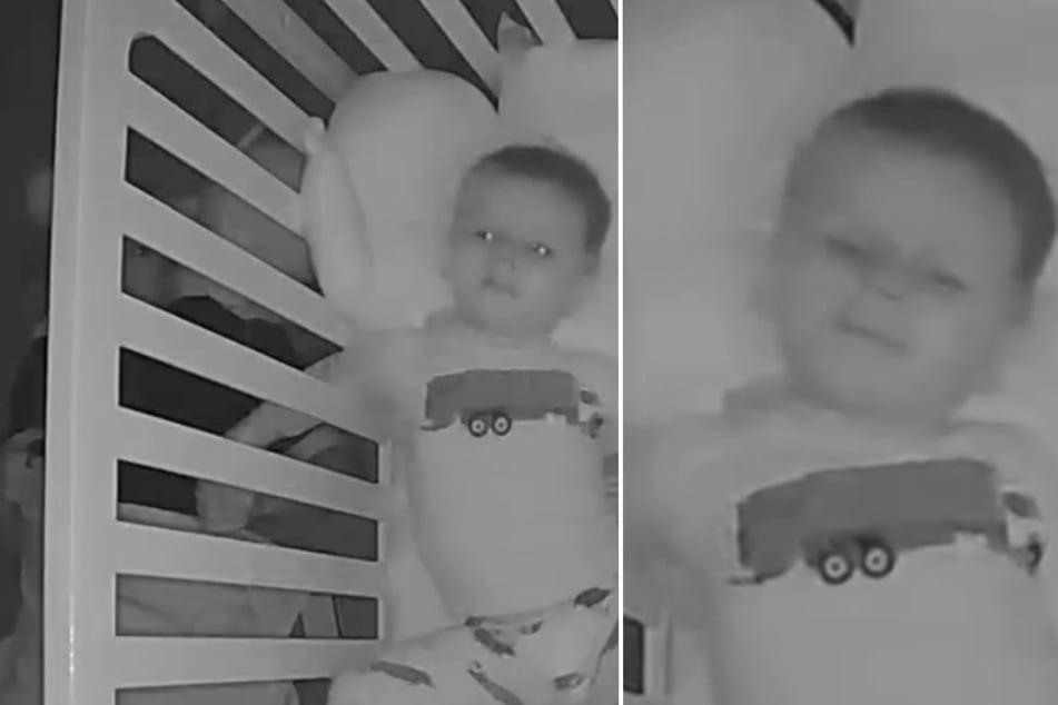 Nachdem er die Hand seiner Mutter ergriffen hatte, war Easton sichtlich erleichtert.