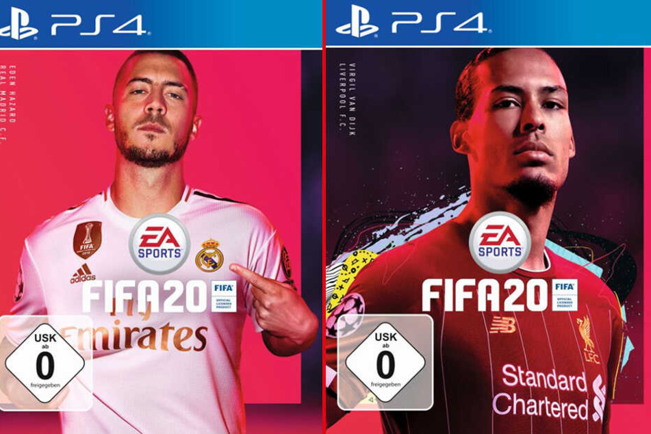 Eden Hazard (28, l.) und Virgil van Dijk (28) werden auf dem Cover von FIFA 20 zu sehen sein.