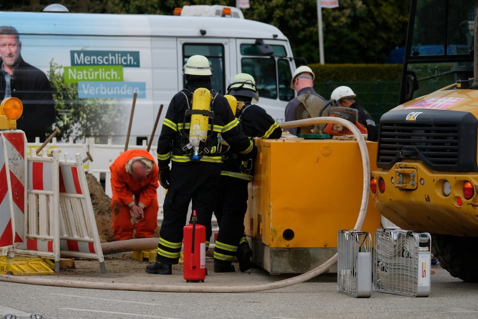 Auf einer Baustelle in Hamburg-Bergedorf war Gas ausgetreten.