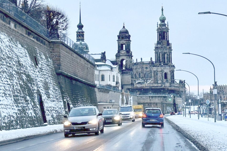 Dresden wieder winterlich weiß: Wetterdienst warnt vor Glätte und noch mehr Schnee!