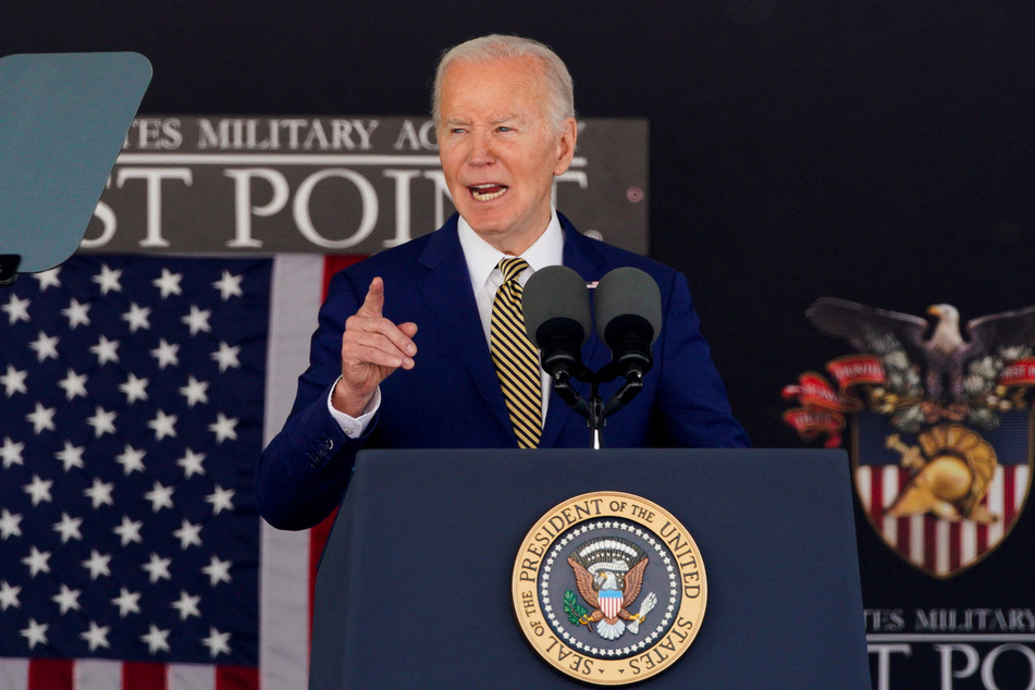 President Joe Biden delivers the commencement address at the United States Military Academy in West Point, New York.