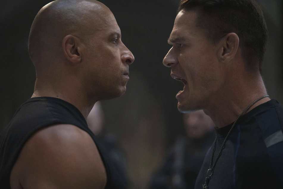 John Cena (r.) plays Dominic Torretto's brother Jakob in F9.