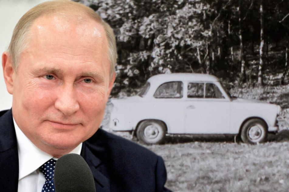 Das Auto rollt noch heute: Mit diesem Trabi 600 (ohne Sicherheitsgurte!) ließ sich der russische Präsident einst von Günter Gumprecht (81) nach Wurzen chauffieren.