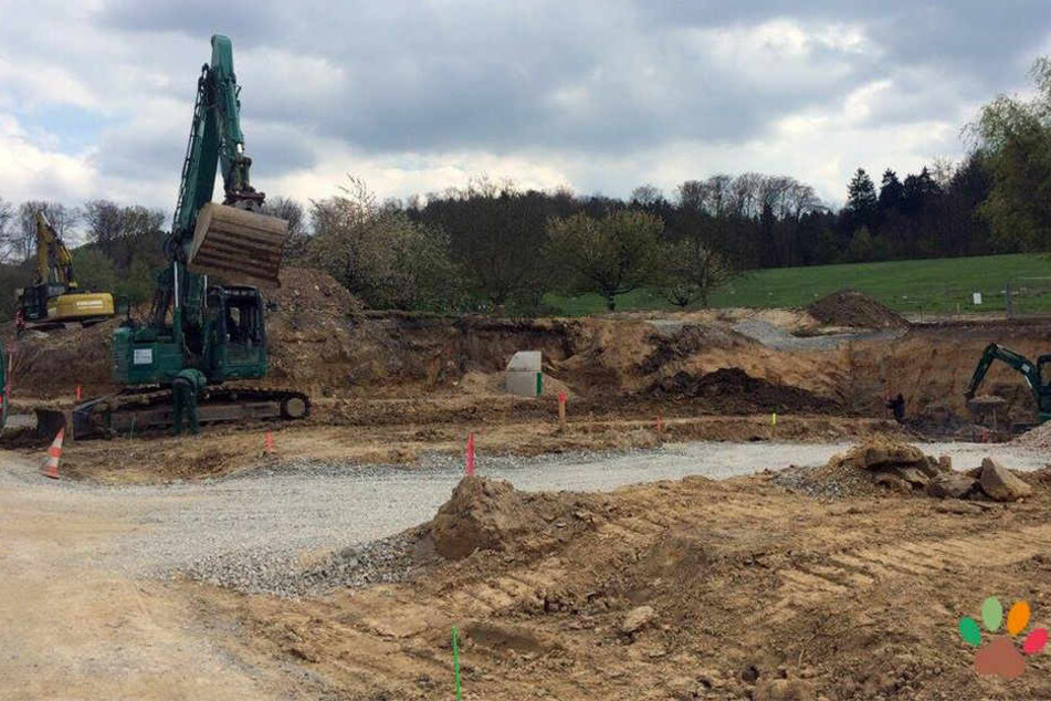 Auch die Kanäle werden erstellt und die Erdarbeiten haben begonnen.