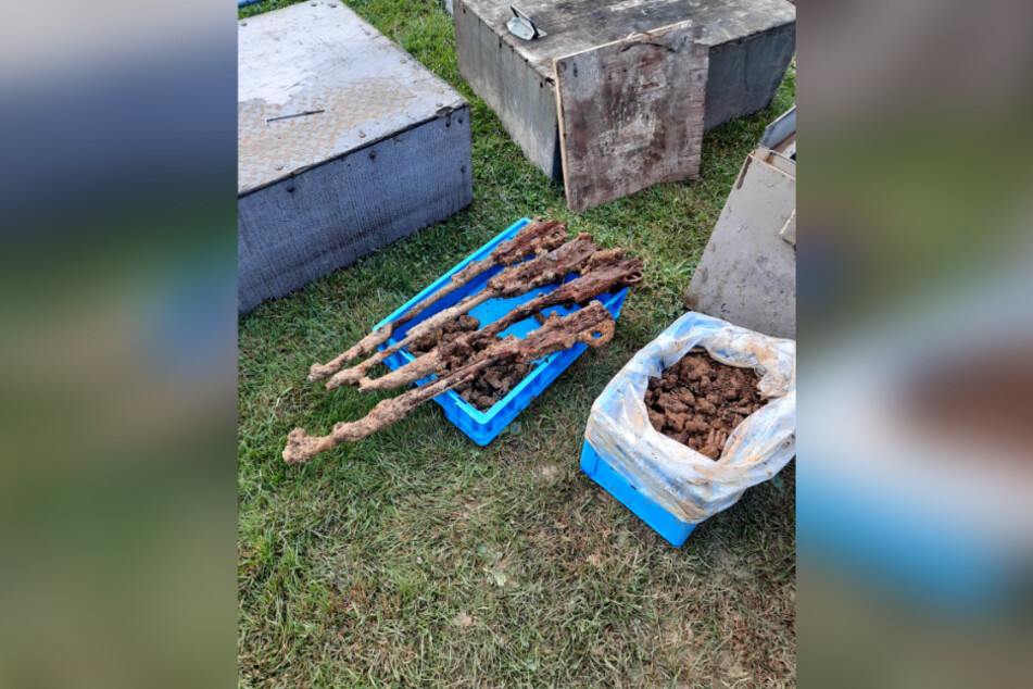 Teile der von Bauarbeitern gefundenen Munition.