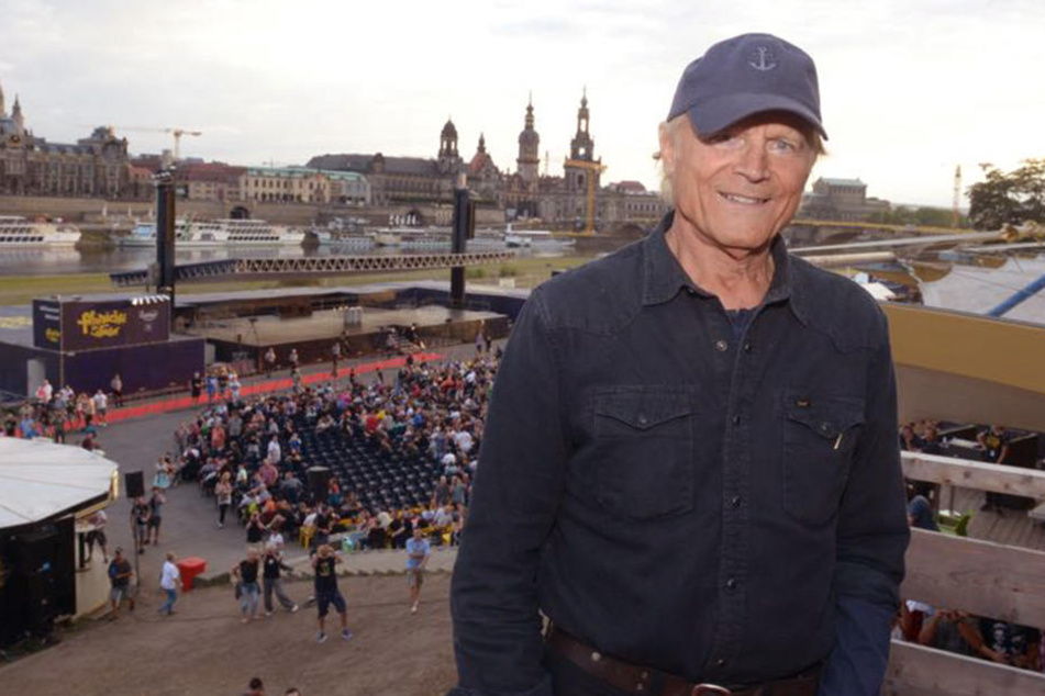Terence Hill (79) ist zu Besuch in der sächsischen Landeshauptstadt.