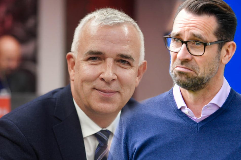 Michael Preetz hat Dirk Zingler für seine jüngsten Aussagen zum Derby kritisiert (Bildmontage)