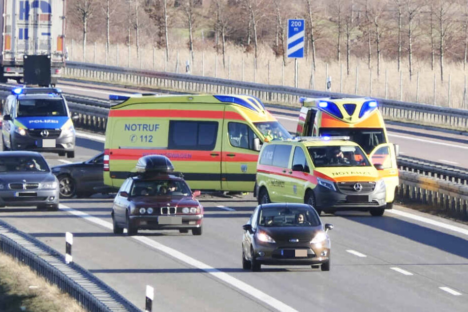 Es staut sich auf der A14.