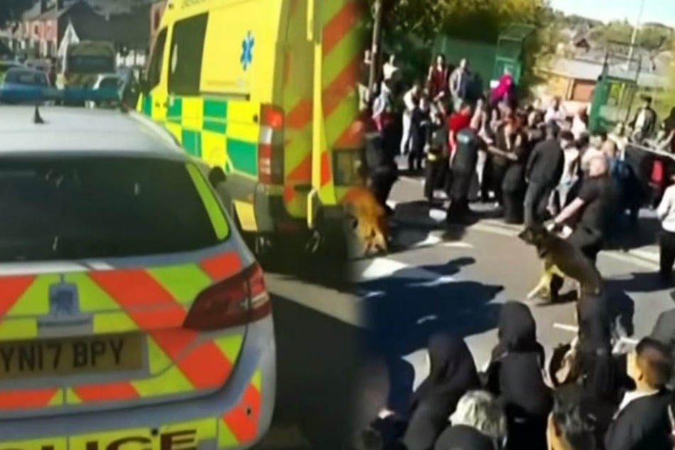 Massenschlägerei an der "Fir Vale School": Die Polizei musste mit einem Großaufgebot anrücken.