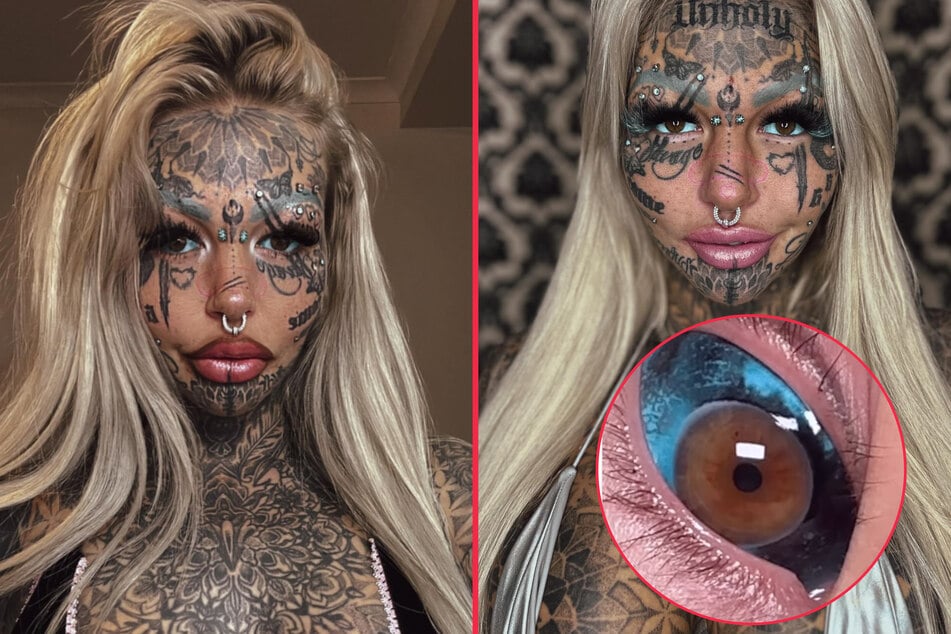 Body mod addict who was almost blinded by ink gets radical new eye tattoo