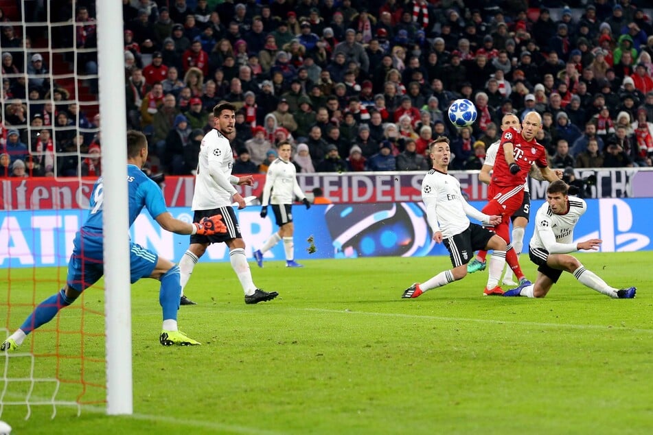 Das waren seine Tore: Arjen Robben trifft in der Champions League gegen Benfica Lissabon.