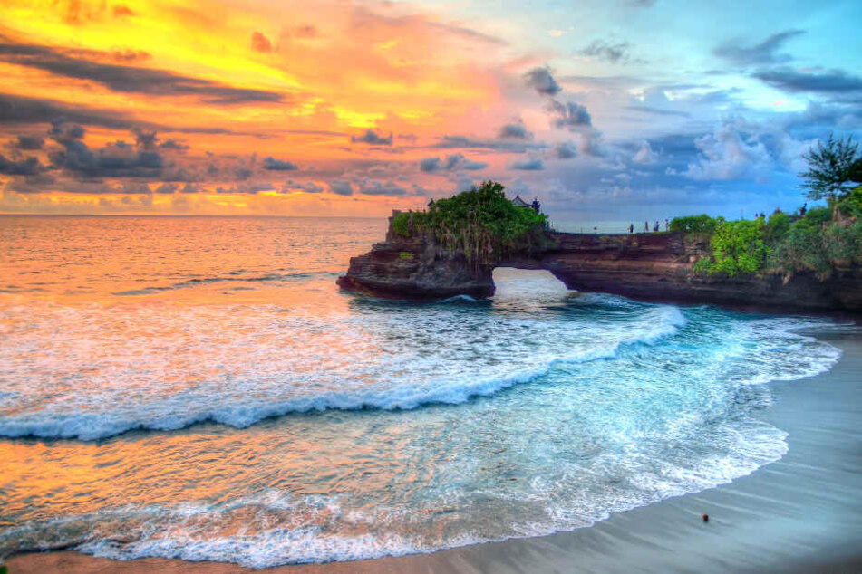 Der Tanah Lot Temple auf Bali.