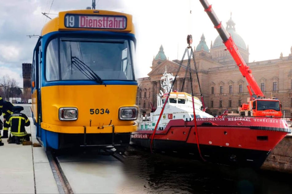 Eine eigene Bahnlinie und ein Löschboot für die Leipziger Feuerwehr? Alles nur ein Scherz!