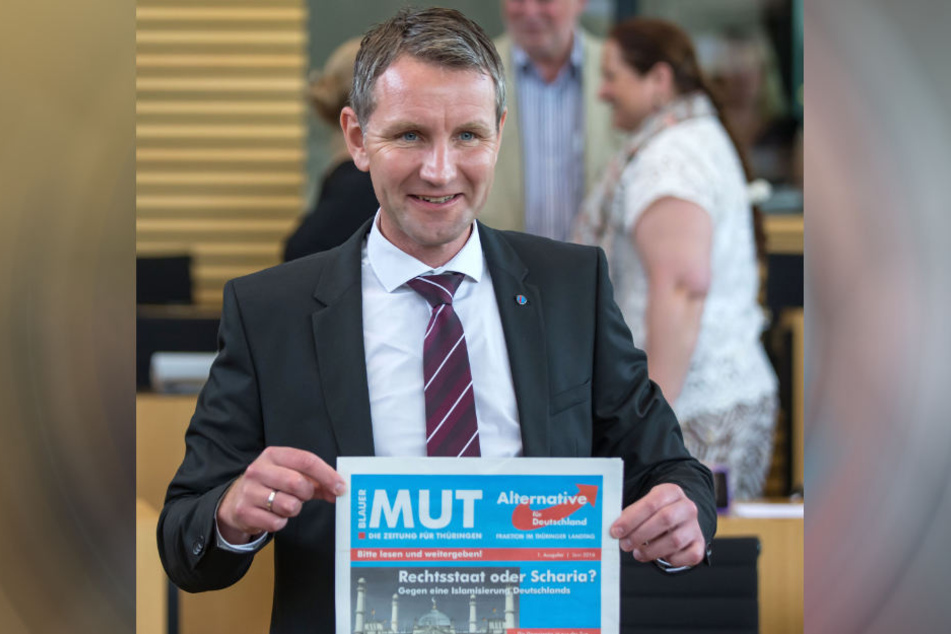 Björn Höcke ist Herausgeber der AfD-Fraktionszeitung "Blauer Mut - Die Zeitung für Thüringen".