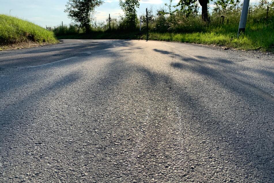 Die Linkskurve in der der Motorradfahrer von der Fahrbahn abgekommen war.