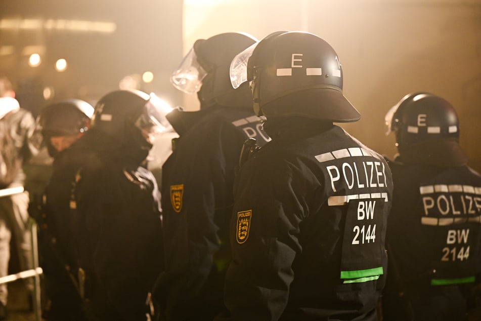 Am Schlossplatz gab es eine hohe Polizeipräsenz.