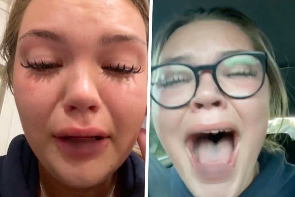 Woman gets lip tattoo, but the result makes her cry!