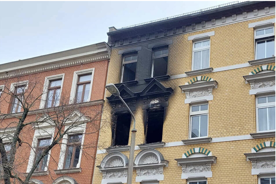 Ausgebrannt ist diese Wohnung in einem Leipziger Mehrfamilienhaus, nachdem der Akku einer E-Zigarette explodiert war.