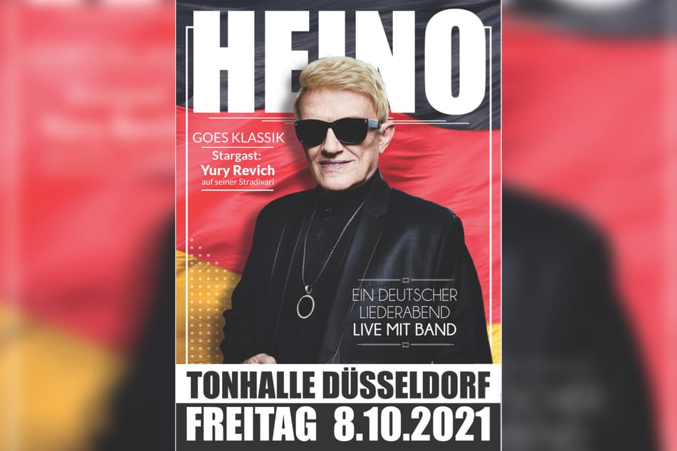 Das Plakat mit Sänger Heino (82).