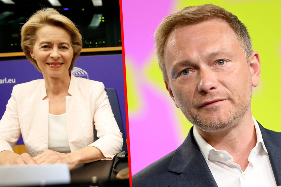 FDP-Chef Christian Lindner (r.) stellt Eignung Ursula von der Leyens (l.) in Frage.