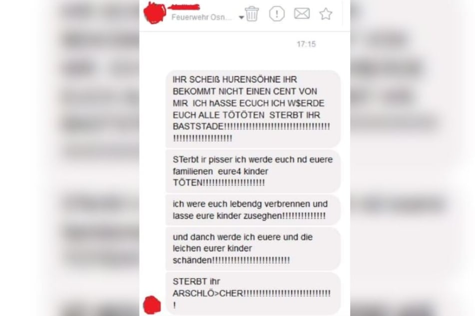 Mit dieser Nachricht wendete sich der Mann an die Feuerwehr.