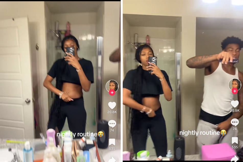 Angel Reese and Cam'Ron Fletcher revealed their hilarious "nightly routine" in a popular TikTok video.