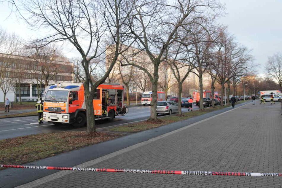 Die Straße des 18. Oktober wurde während des Einsatzes gesperrt.