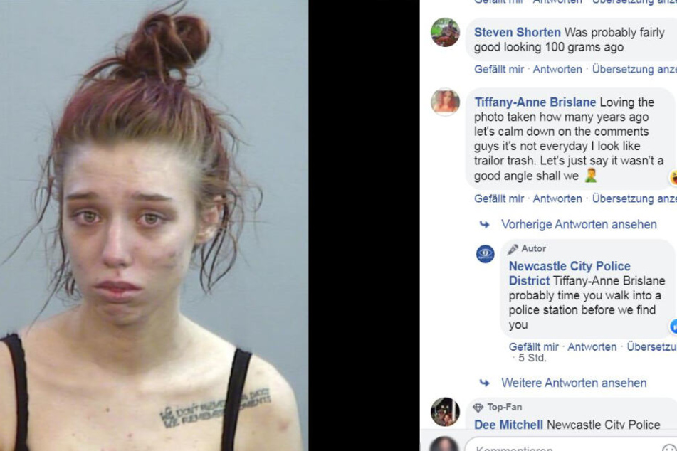 Auf diesem Fahndungsfoto fand Tiffany-Anne Brislane (23) den Winkel schlecht...