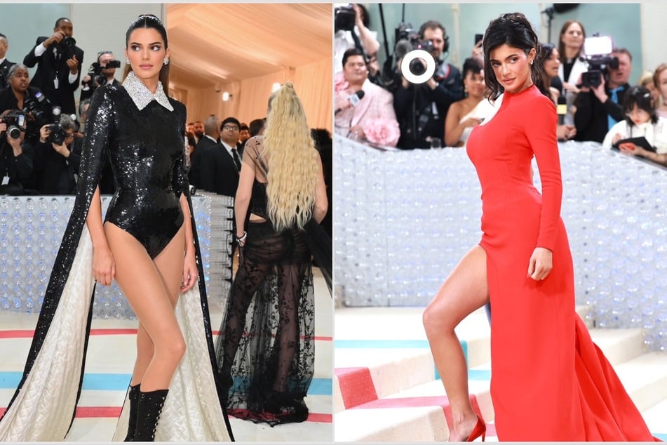 Kylie (r) and Kendall Jenner each served sexy looks at this year's Met Gala.