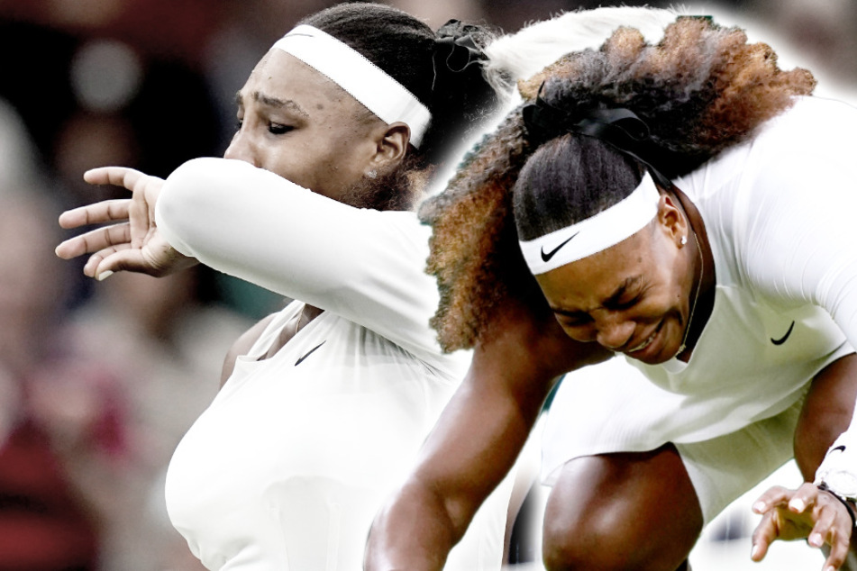 Wimbledon-Tragödie um Serena Williams: Tennis-Legende bricht verletzt zusammen und gibt weinend auf!