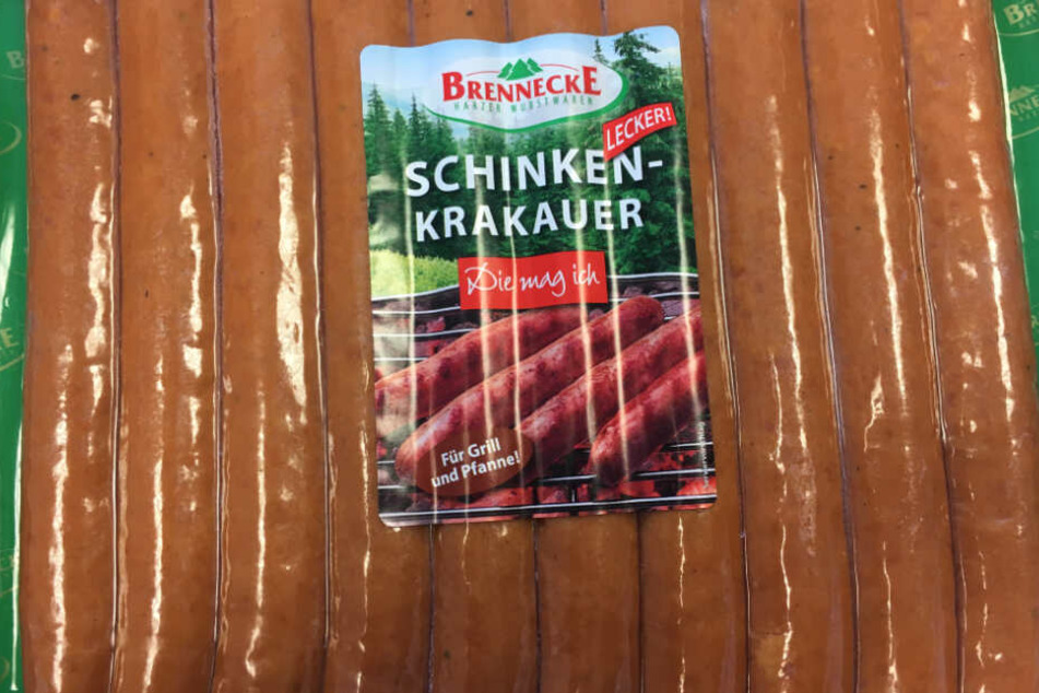 Diese Schinken-Krakauer des Herstellers Brennecke sind betroffen.