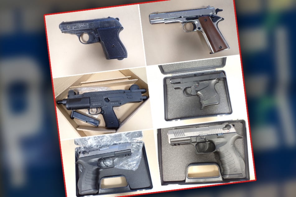 Die Beamten stellten neben den Waffen auch gefälschte Ausweisdokumente sicher.