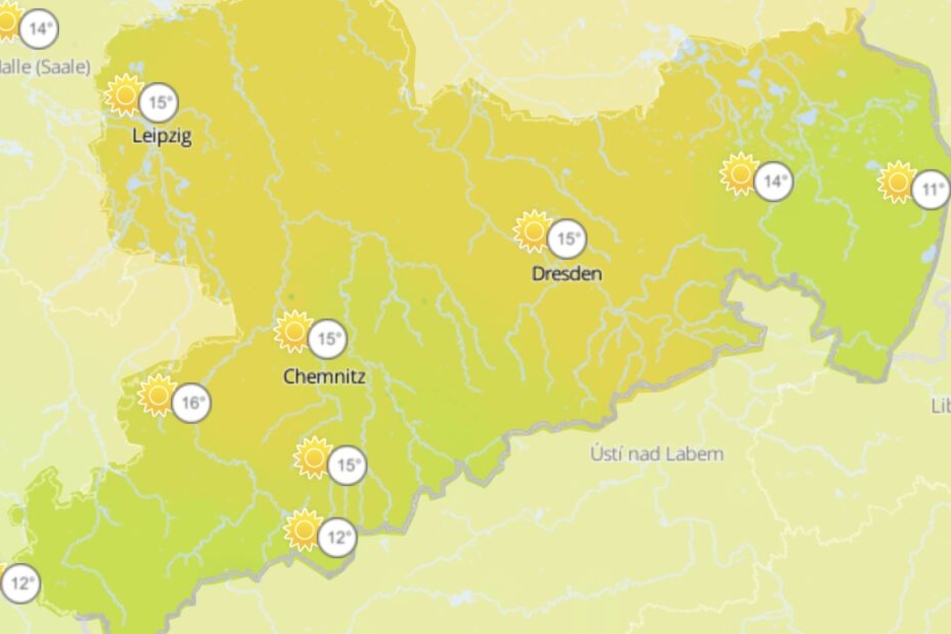 Bis zu 16 Grad werden am Samstag in Sachsen erwartet.
