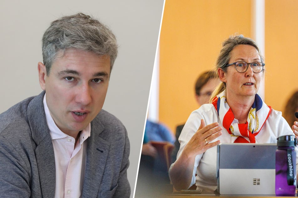 Baubürgermeister Stephan Kühn (45, Grüne) und CDU-Stadträtin Bettina Kempe-Gebert (60).