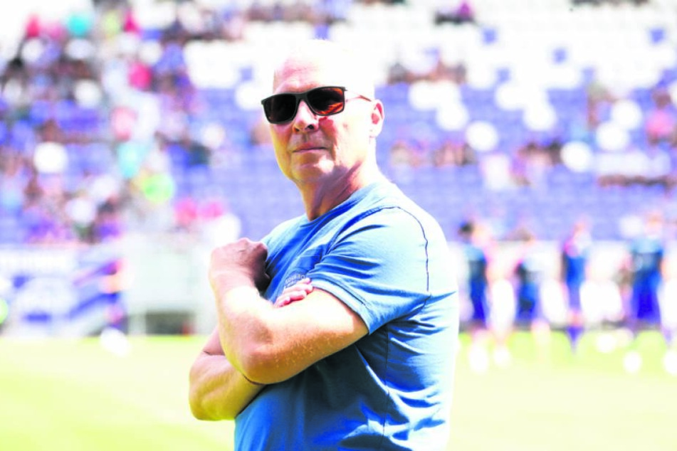 Der Schutzpatron des FC Erzgebirge und dessen Macher: Präsident Helge Leonhardt.